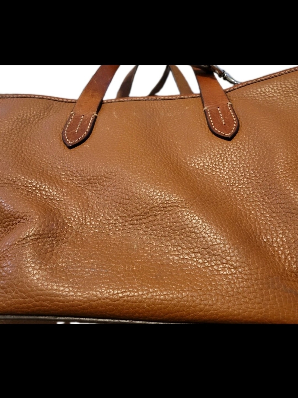 Dooney & Bourke Brown Pebbled Leather Tote Satchel Shoulder Bag Authentic - Picture 3 of 10